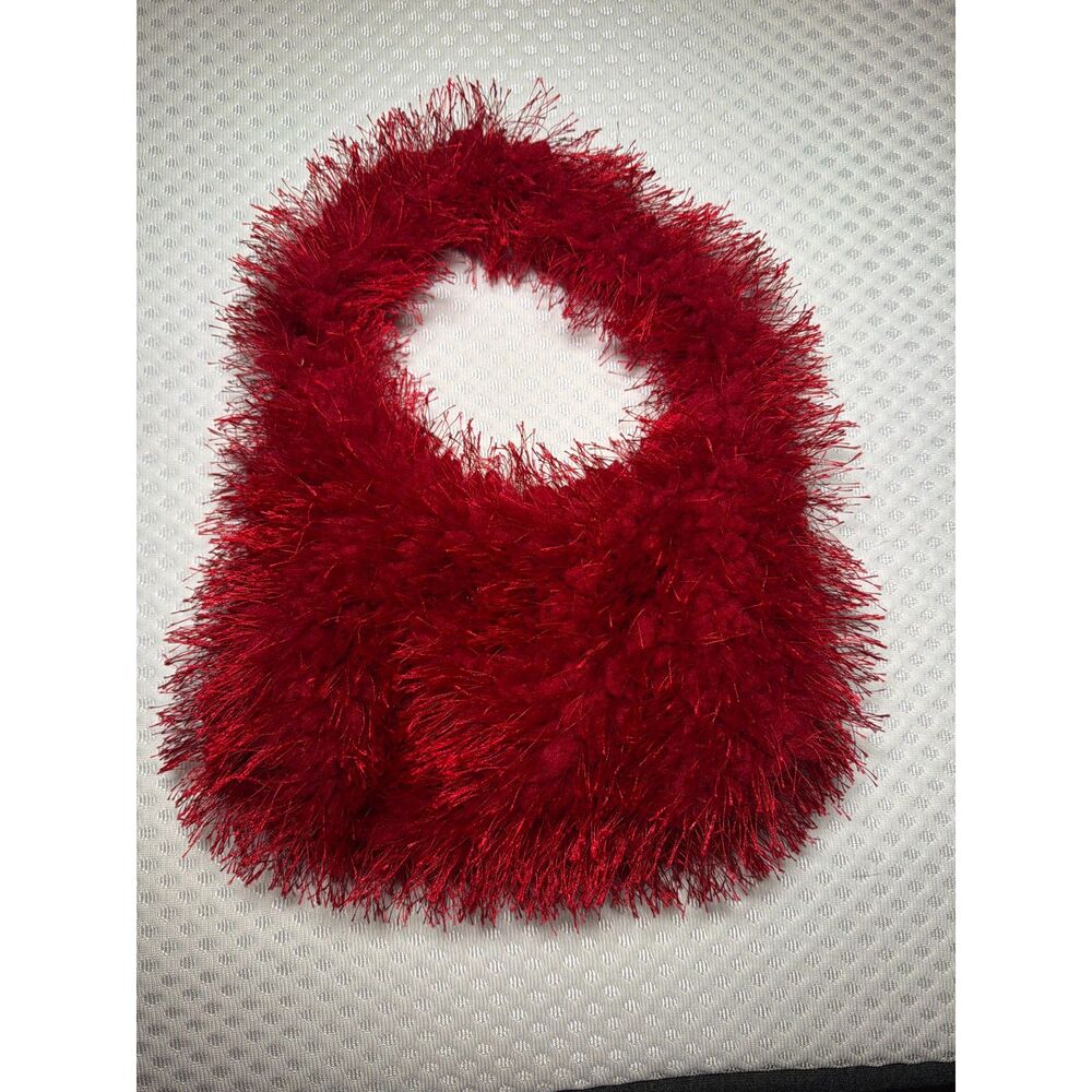 Red Fluffy Hobo Bag- Super Soft-Y2K